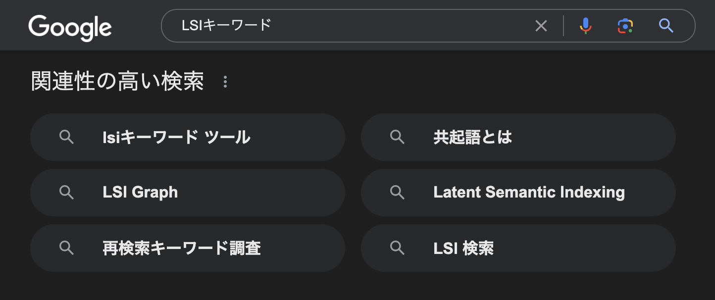 関連性の高い検索の画像